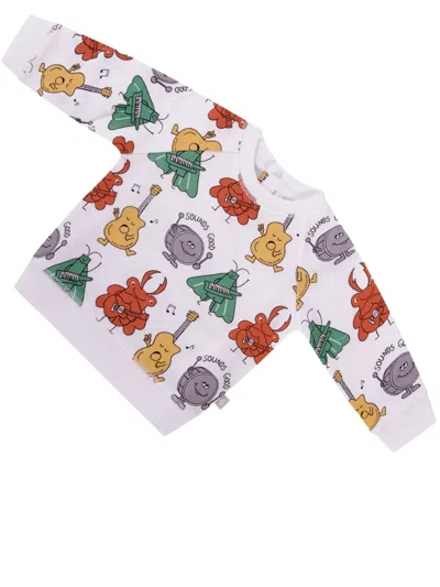 Stella Mccartney Musical-print Sweater In Purple