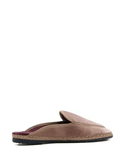 Flabelus Bruna Piped Mules In Brown