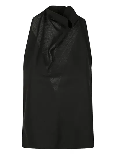 La Collection Jeanne Button Top In Black