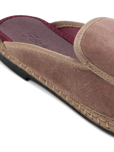 Flabelus Bruna Piped Mules In Brown