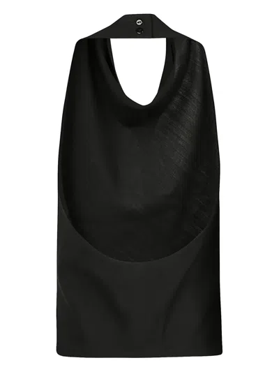 La Collection Jeanne Button Top In Black