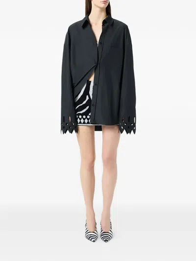 Blumarine Patch-pocket Shirt In Black