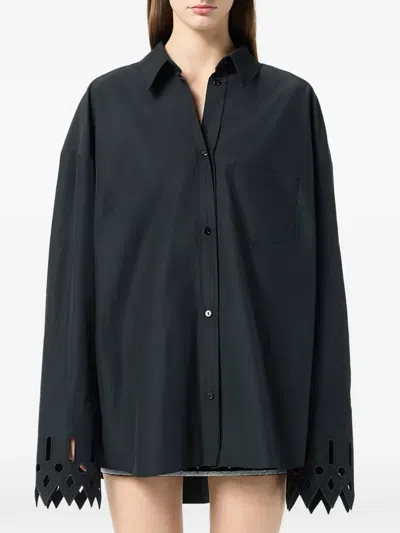 Blumarine Patch-pocket Shirt In Black