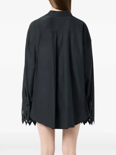 Blumarine Patch-pocket Shirt In Black