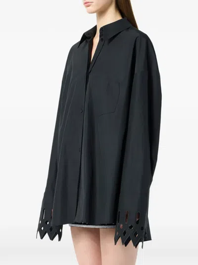 Blumarine Patch-pocket Shirt In Black