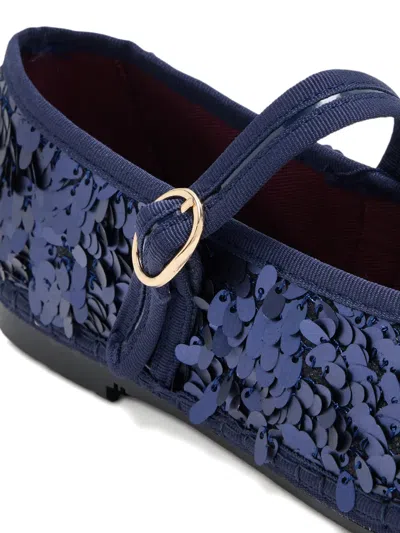 Flabelus Pierre Sequins Buckle Espadrilles In Blue
