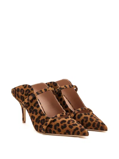 Malone Souliers Leopard Strap Mules In Animal Print