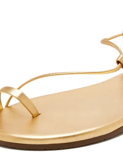 Tkees Toe Strap Tie Sandals In Gold