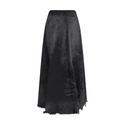 Diesel Flared Hannie Skirt With Logo In Black
