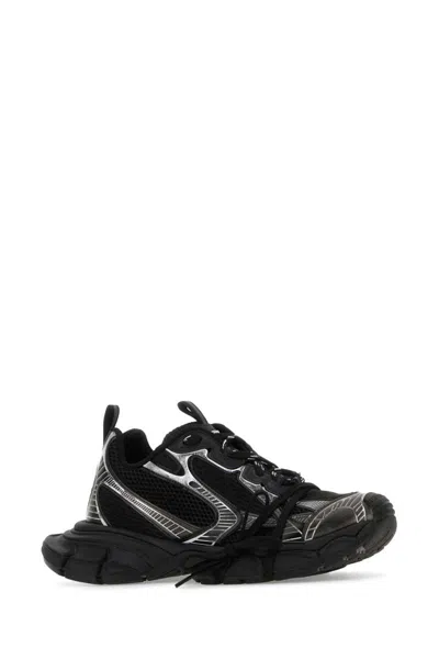 Balenciaga Men Two-tone Mesh And Rubber 3xl Sneakers In Black