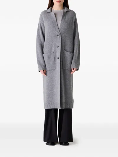 Twp Jorden Patch-pocket Button Coat In Gray