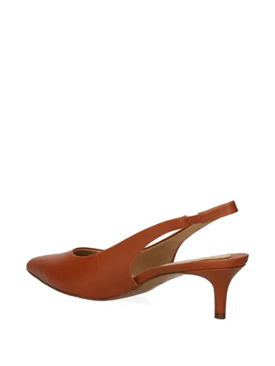 Ralph Lauren Pointed Slingback Pumps In Brown