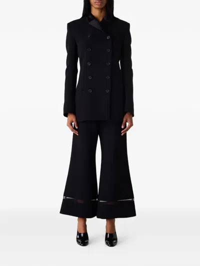Khaite Wallace Flared Trousers In Black