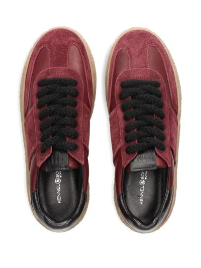 Kennel & Schmenger Suede Panelled Sneakers In Burgundy