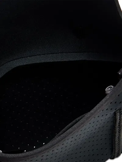 State Of Escape Compass Perforated Top Handle Mini Cross Body Bag In Black