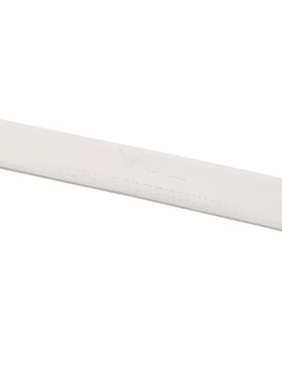 Vestiaire D'un Oiseau Libre Square-buckle Leather Belt In White