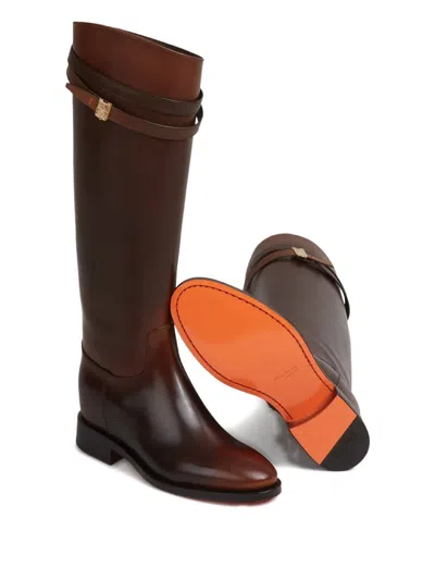 Santoni Hermione Strap Boots In Multi