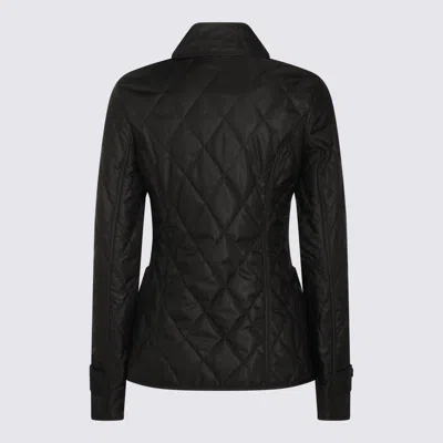 Burberry Long Sleeved Quilted Buttoned Jacket In Black