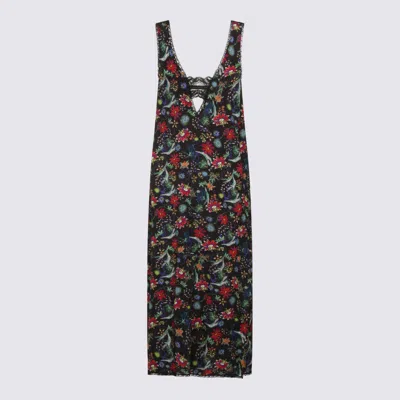 Zadig & Voltaire Renzo Lace-panel Floral-print Maxi Dress In Multi