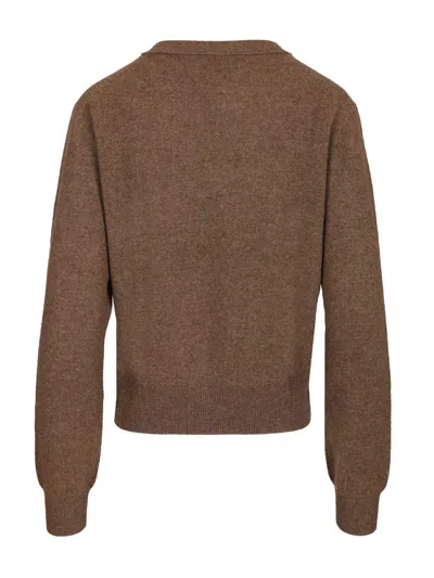 Lisa Yang Greer Crewneck Sweater Knitwear Brown In Brown