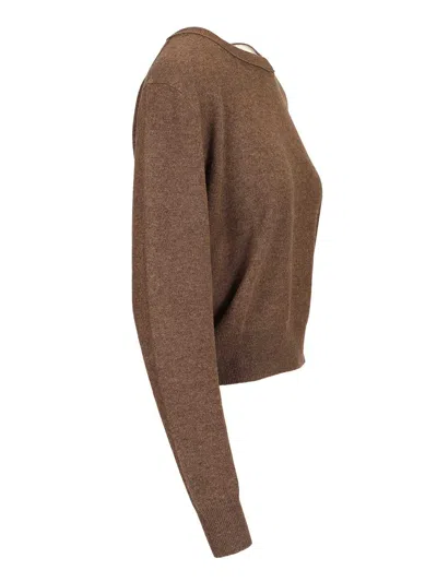 Lisa Yang Greer Crewneck Sweater Knitwear Brown In Brown