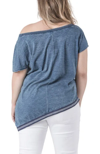 Standards & Practices Thereasa Asymmetric Hem Top In Blue