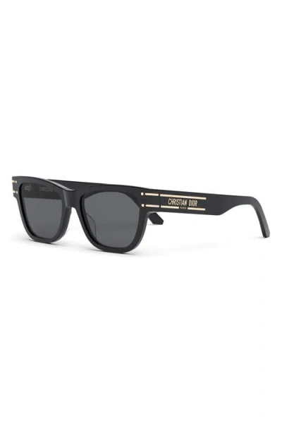 Dior The Signature S6u 54mm Square Sunglasses In Black