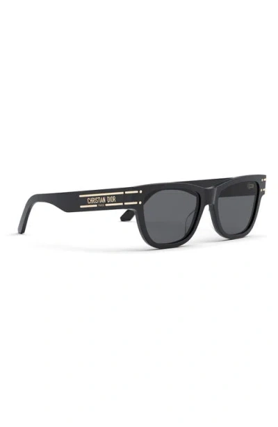 Dior The Signature S6u 54mm Square Sunglasses In Black
