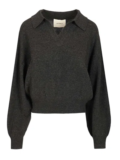 Lisa Yang Katriel Polo Sweater Knitwear Grey In Gray