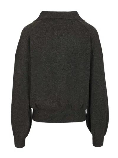 Lisa Yang Katriel Polo Sweater Knitwear Grey In Gray