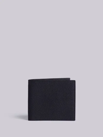 Thom Browne Black Calf Leather Bos Taurus Wallet In Black