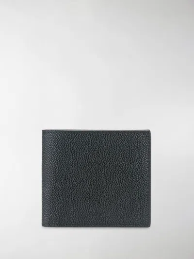 Thom Browne Black Calf Leather Bos Taurus Wallet In Black