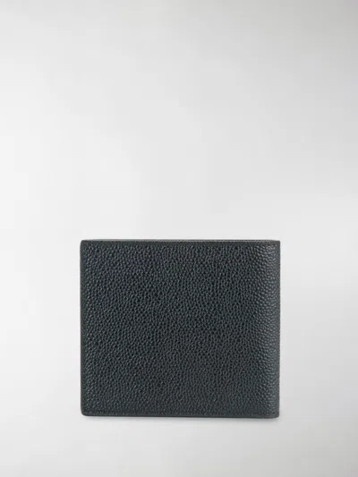 Thom Browne Black Calf Leather Bos Taurus Wallet In Black