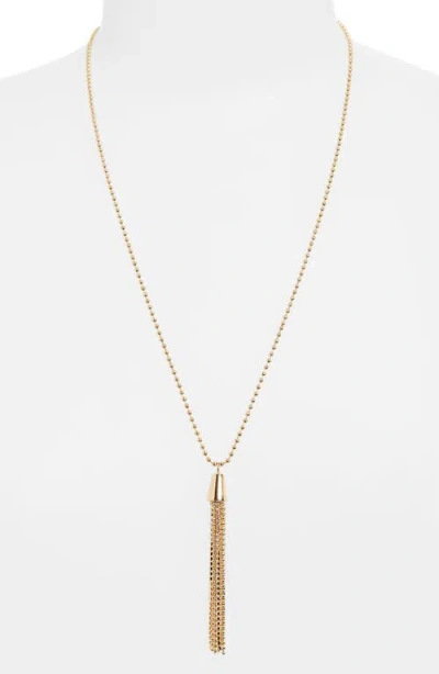 Nordstrom Rack Crystal Fringe Pendant Necklace In Gold