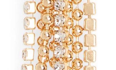 Nordstrom Rack Crystal Fringe Pendant Necklace In Gold