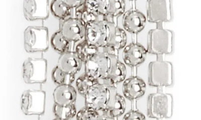 Nordstrom Rack Crystal Fringe Pendant Necklace In Silver