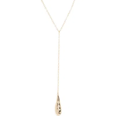 Nordstrom Rack Teardrop Y-drop Pendant Necklace In Gold
