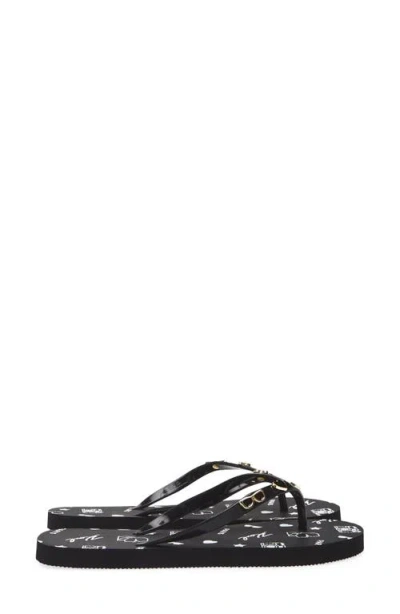 Karl Lagerfeld Paris Zaid Flip Flop Sandal In Black
