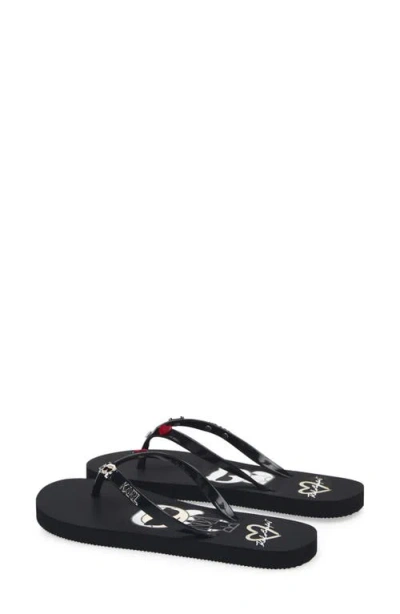 Karl Lagerfeld Paris Zemi Flip Flop Sandal In Black