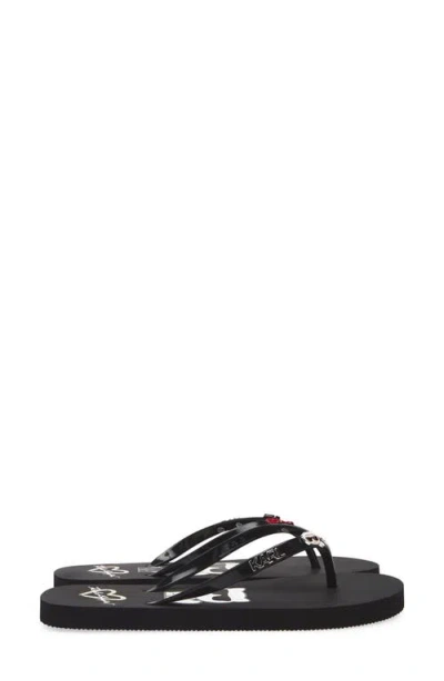 Karl Lagerfeld Paris Zemi Flip Flop Sandal In Black