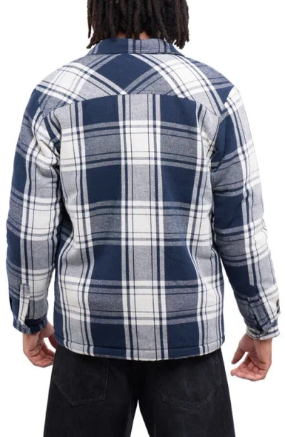 X-ray Xray Faux Shearling Lined Flannel Shirt Jacket In Multi