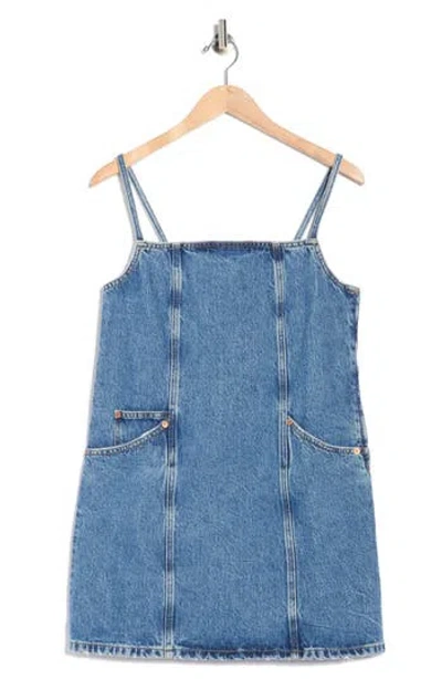 Re/done The Margo Denim Minidress In Blue