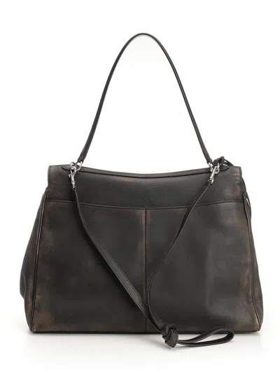 Balenciaga Rodeo Handbags Brown In Black