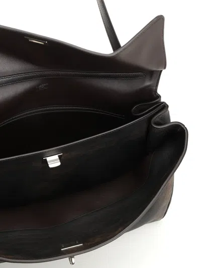 Balenciaga Rodeo Handbags Brown In Black