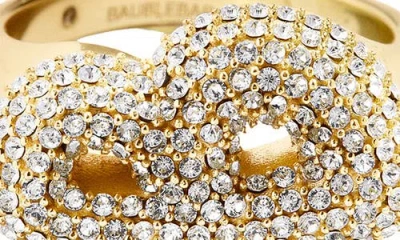 Baublebar Pavé Bubble Initial Ring In Gold
