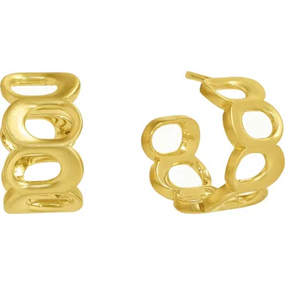 Dean Davidson Crosby Link Huggie Hoop Earrings In Gold