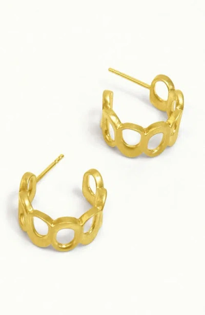 Dean Davidson Crosby Link Huggie Hoop Earrings In Gold