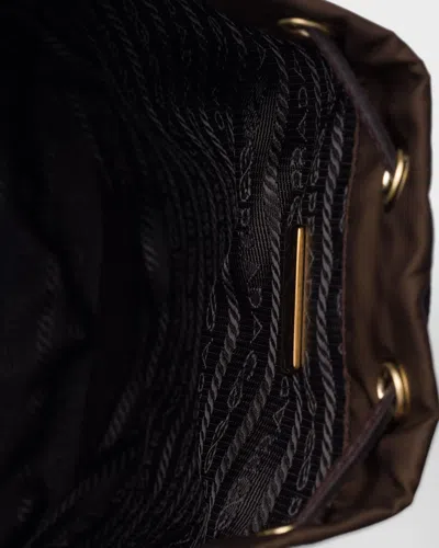 Prada Re-nylon Pouch In Brown