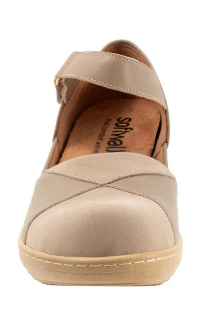 Softwalk ® Miri Ankle Strap Platform Wedge Clog In Brown