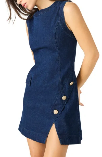 Steve Madden Audrina Sleeveless Denim Minidress In Blue